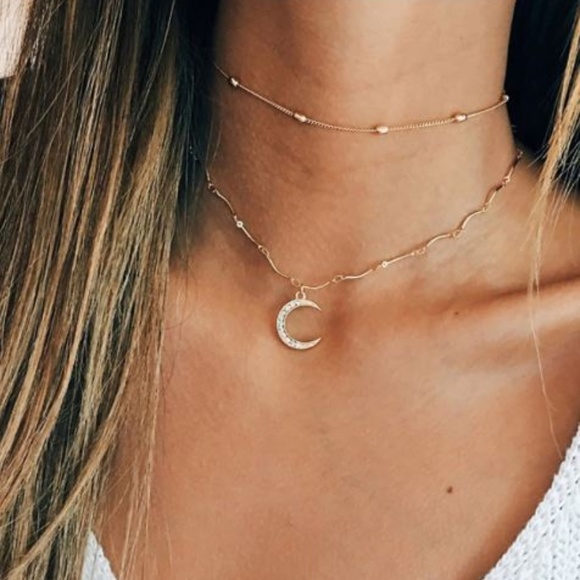 Cute4less2012 Jewelry - Boho 2 Layer Moon Necklace